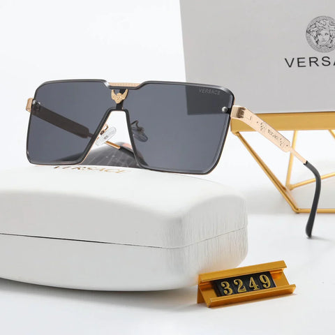 5 color fashion letter label square inner frame polarizing sunglasses