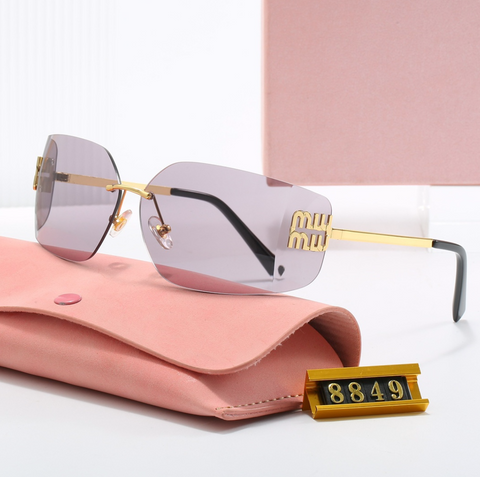 Gold Geometric Sunglasses