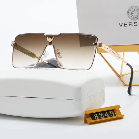 5 color fashion letter label square inner frame polarizing sunglasses