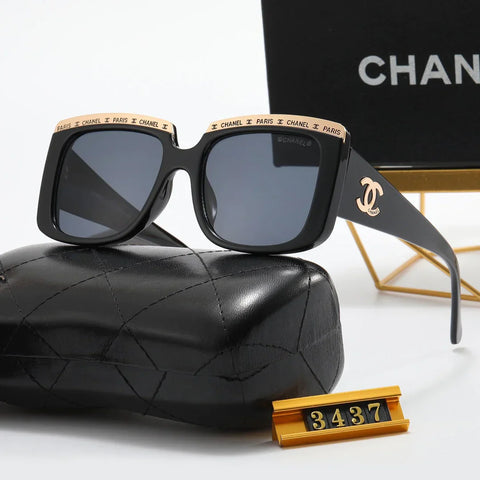 4 color fashion  letter eyebrow polarized sunglasses