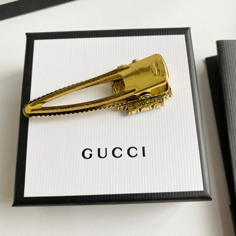 Double G Crystal Diamond Hair Clip