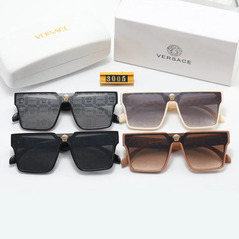 4 Colors Fashion Pull Flower y Print One Piece Polarized Sunglasses