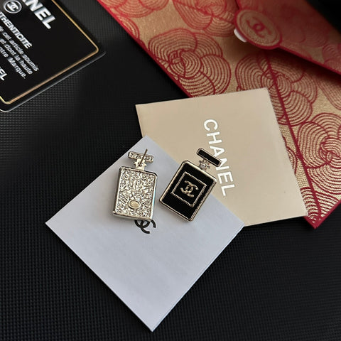 Black Perfume Bottle Earrings