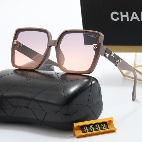 5-color stylish letter temple sunglasses