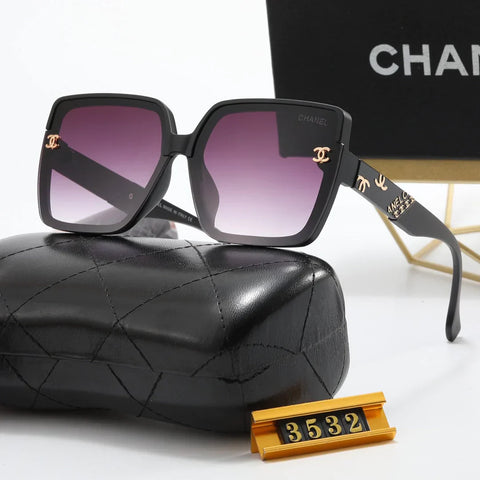 5-color stylish letter temple sunglasses