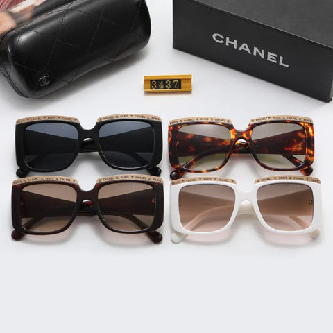 4 color fashion  letter eyebrow polarized sunglasses