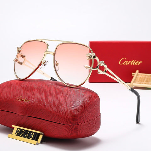 7-color retro gold frame sunglasses  2243