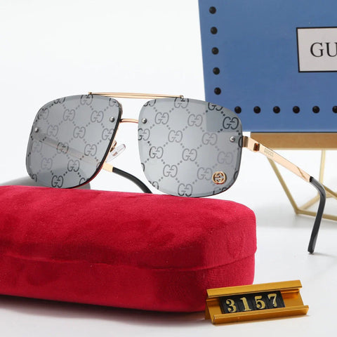 5 color fashion printing oval polarized sunglasses