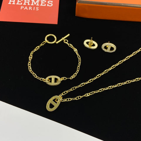 Classic farandole Logo Gold Jewelry Set