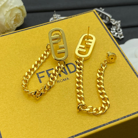 O'Lock Metal Chain Earrings