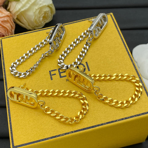 O'Lock Metal Chain Earrings