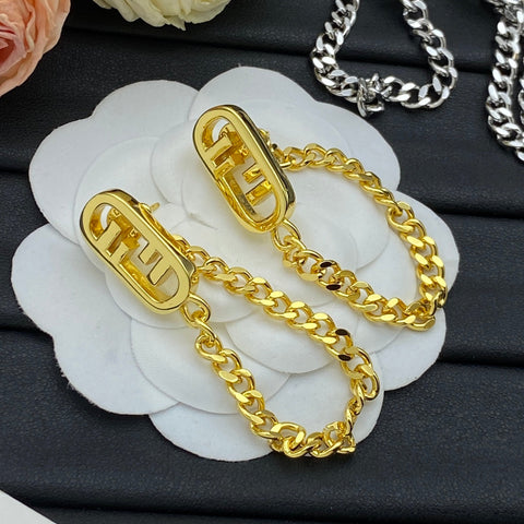 O'Lock Metal Chain Earrings