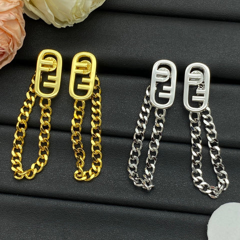 O'Lock Metal Chain Earrings