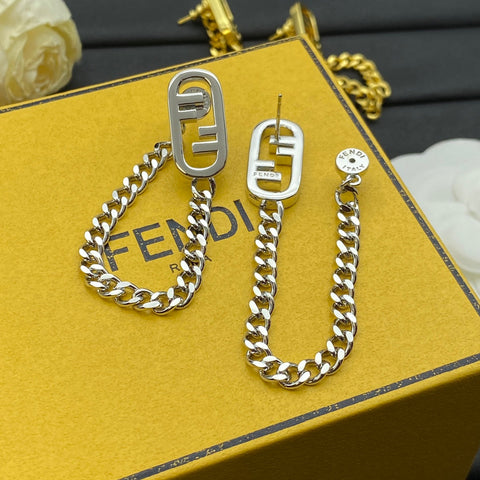 O'Lock Metal Chain Earrings