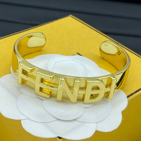 Letters Metal Open Bangle
