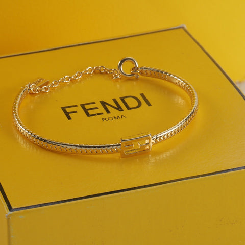 Gold-coloured Baguette  Bracelet