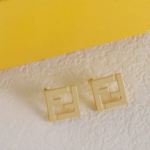 Interlocking F Metal Earrings